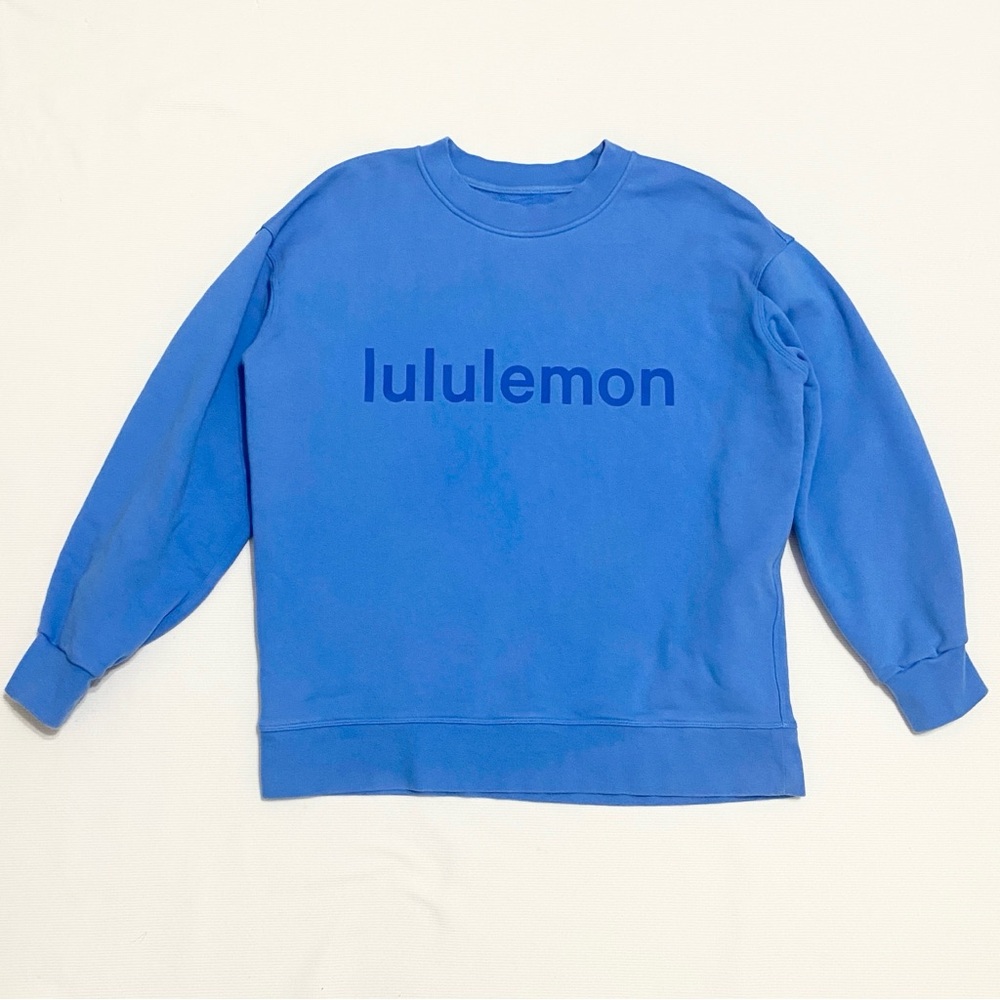 Lululemon Perfectly Oversized Crew Graphic Blue Nile Sweatshirt